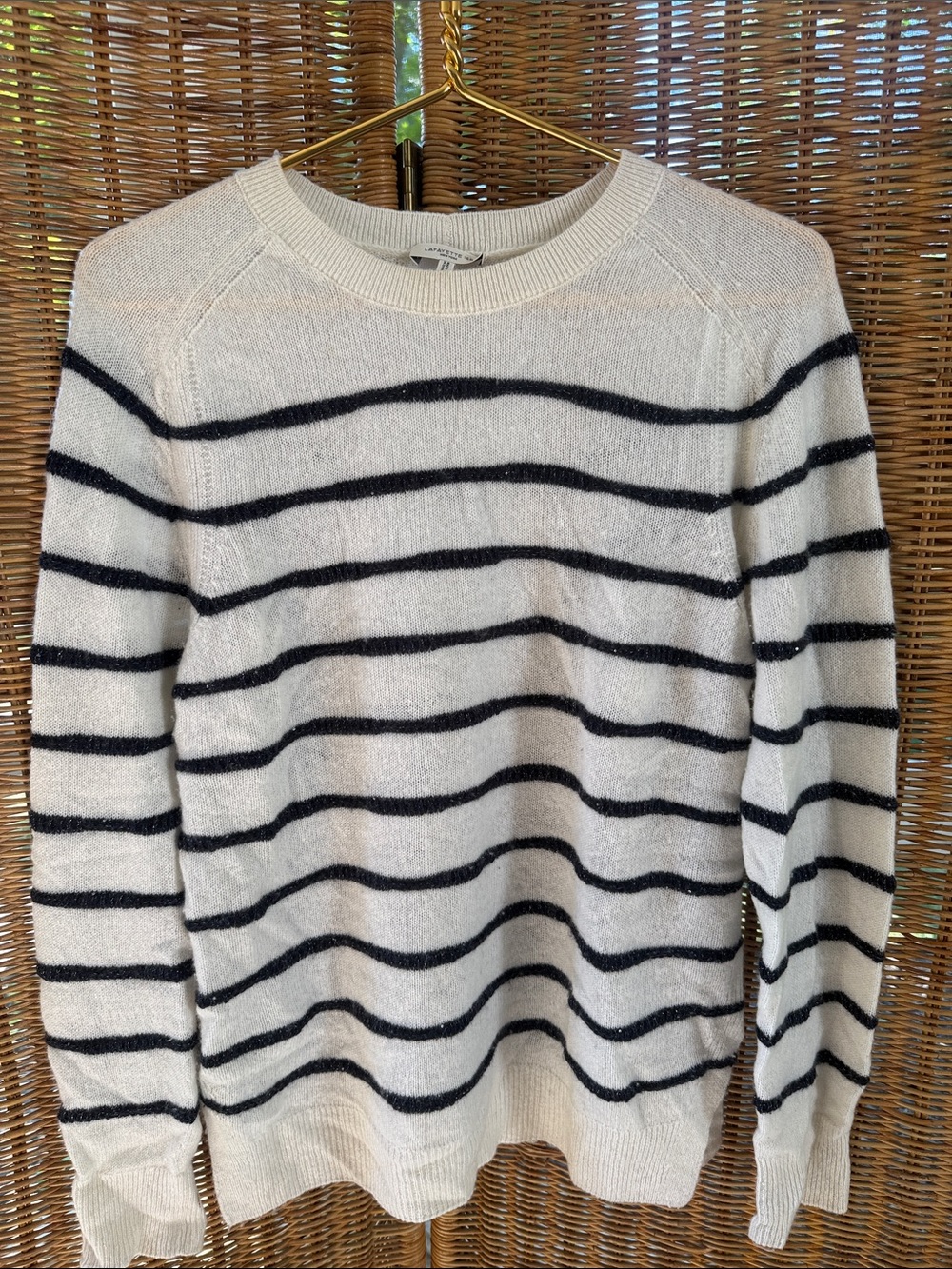 Lafayette 148 New York Cream Knit Sweater